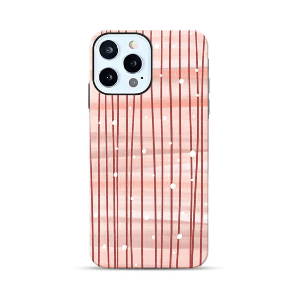 Abstract Vertical Lines Pink Pattern iPhone 12 Pro Impact Case