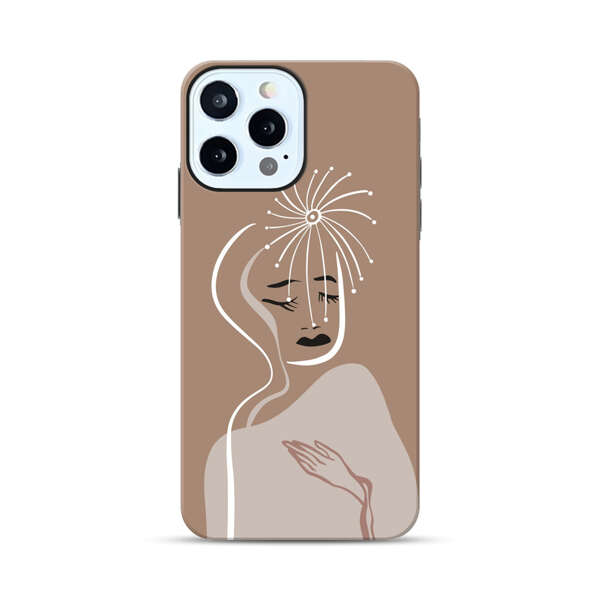 Artistic Abstract Portrait with Serene Face iPhone 12 Pro Impact Case