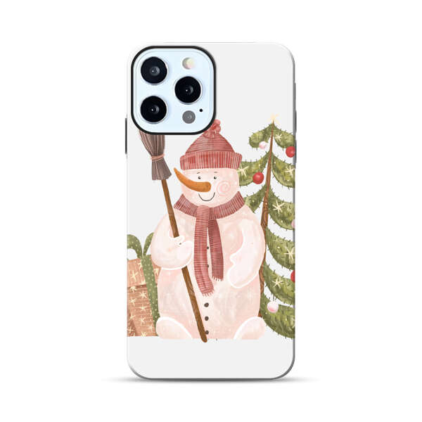 Charming Winter Snowman Illustration iPhone 12 Pro Impact Case