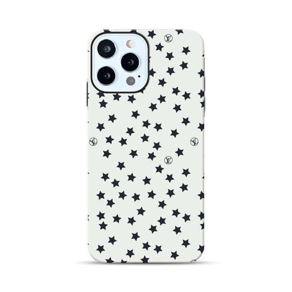 Minimalist Black Stars Pattern iPhone 12 Pro Impact Case
