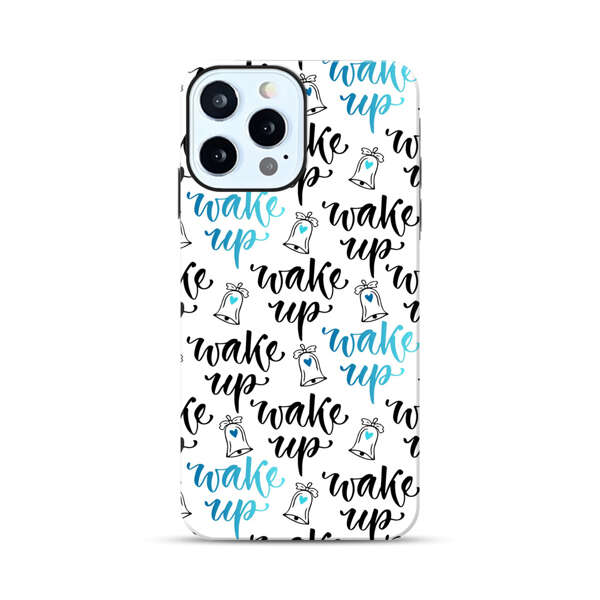 Motivational wake up call lettering pattern iPhone 12 Pro Impact Case