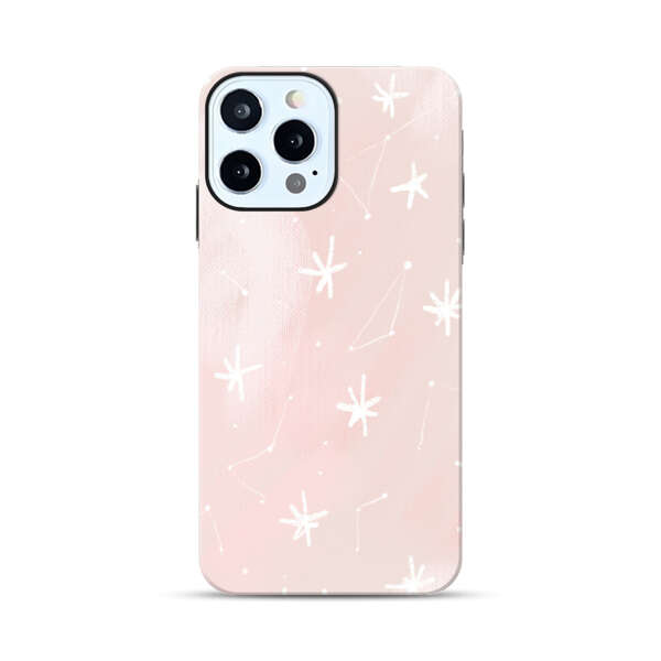Pink Stars and Constellation Pattern iPhone 12 Pro Impact Case