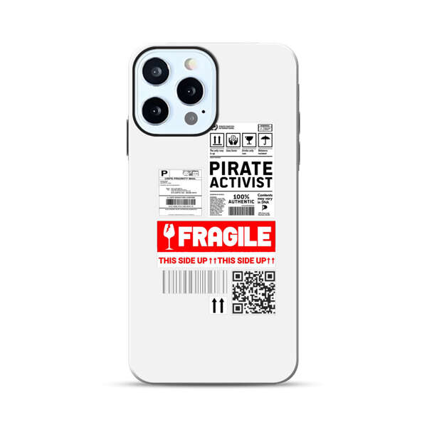 Pirate Activist Fragile Shipping Label iPhone 12 Pro Impact Case