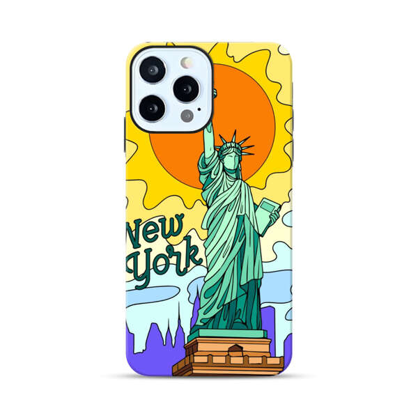 Statue of Liberty New York Artistic Sun iPhone 12 Pro Impact Case
