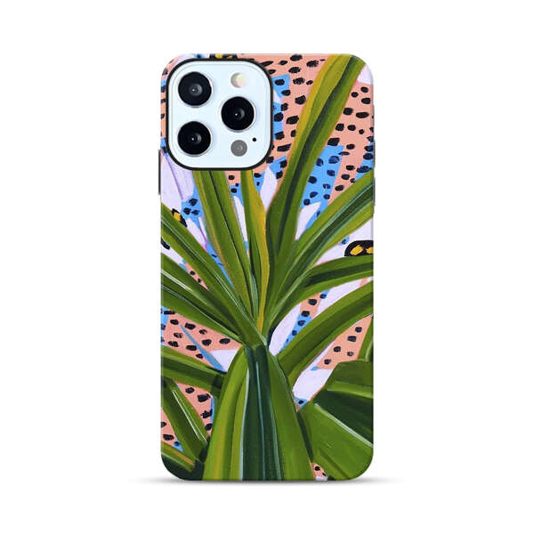 Tropical Leaves Abstract Pattern iPhone 12 Pro Impact Case