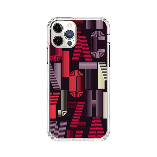 Abstract Letters Pattern iPhone 12 Pro Max Case