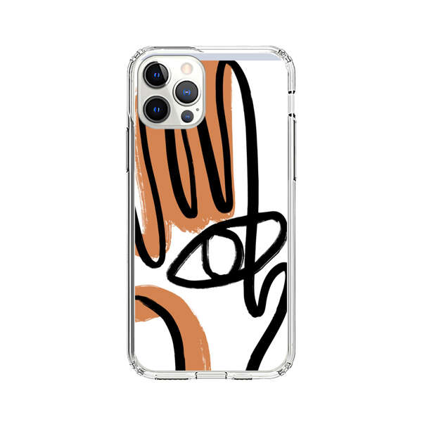 Abstract Minimalist Hand with Eye iPhone 12 Pro Max Case