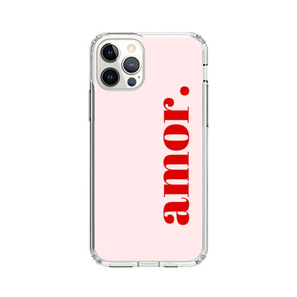 Amor Love Bold Red Text iPhone 12 Pro Max Case