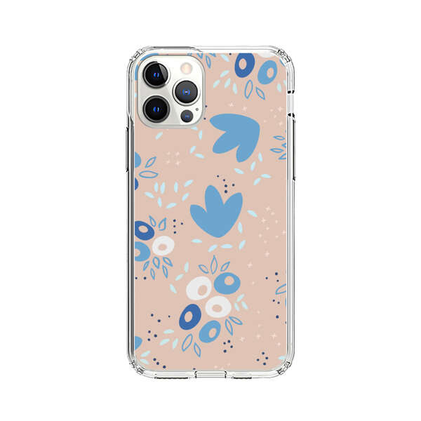 Blue Floral Pattern iPhone 12 Pro Max Case
