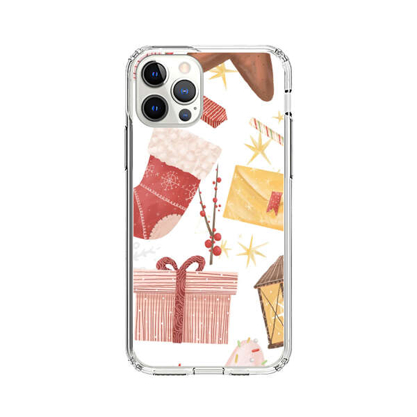 Christmas Festive Pattern with Gingerbread and Gifts iPhone 12 Pro Max Case