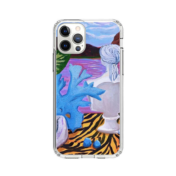 Classical Statues and Tropical Plants by the Ocean iPhone 12 Pro Max Case