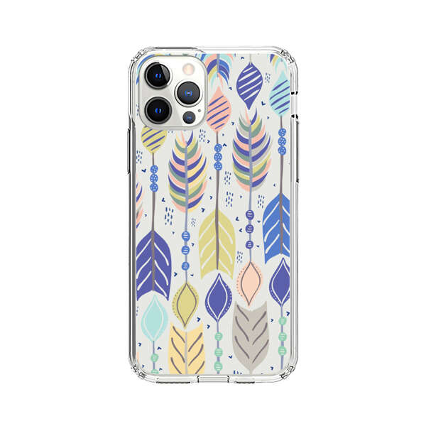 Colorful Feathers Pattern Pastel iPhone 12 Pro Max Case
