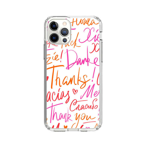 Colorful Thank You Multilingual Pattern iPhone 12 Pro Max Case