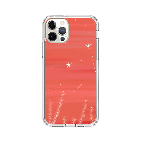 Coral Night Sky with Stars and Plants iPhone 12 Pro Max Case