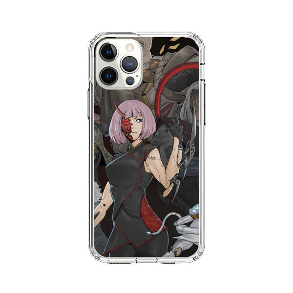 Futuristic Cyberpunk Warriors and Robotic Cat in Dynamic Pose iPhone 12 Pro Max Case