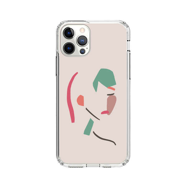Minimalist Abstract Line Art Woman Face iPhone 12 Pro Max Case