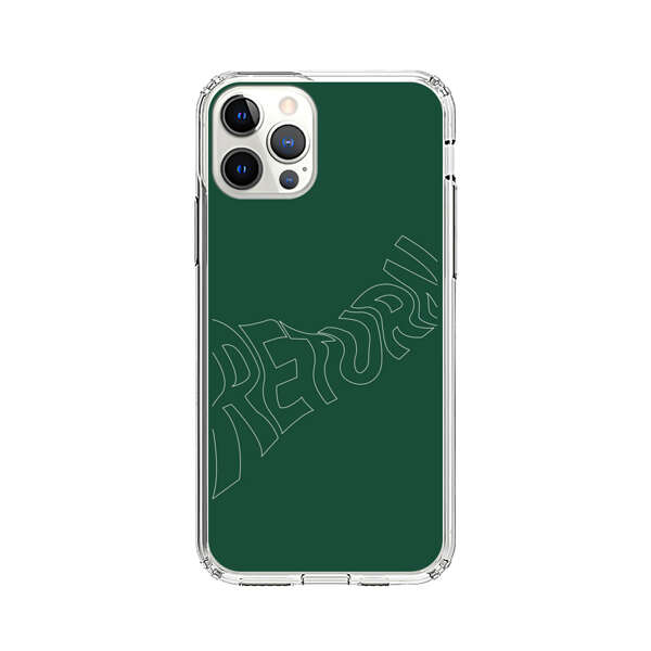 Minimalist Green Wavy Return Text iPhone 12 Pro Max Case