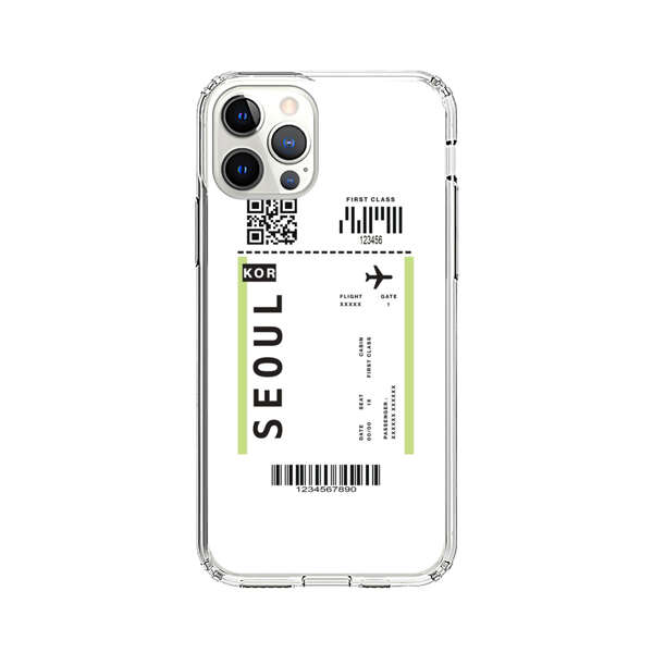 Minimalist Seoul Boarding Pass iPhone 12 Pro Max Case