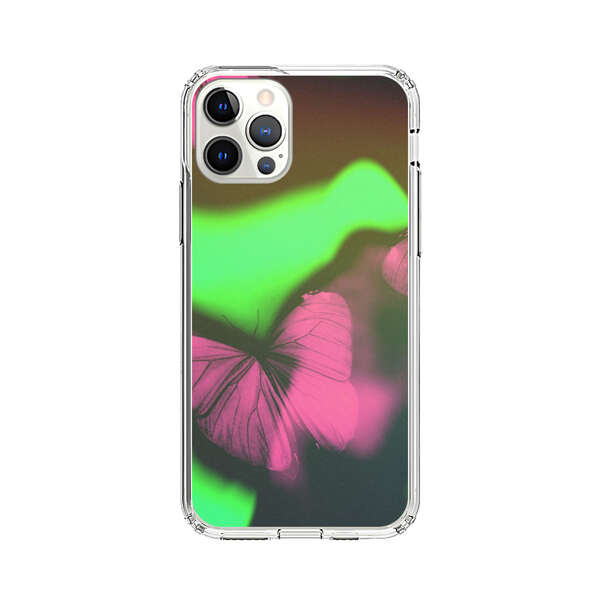 Pink Butterflies Green Background iPhone 12 Pro Max Case