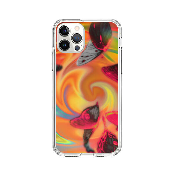 Psychedelic Butterflies Swirl iPhone 12 Pro Max Case