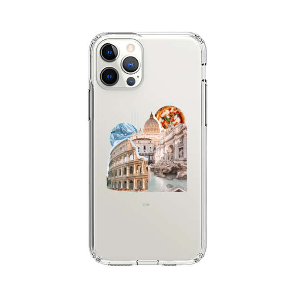 Rome Landmarks with Pizza iPhone 12 Pro Max Case