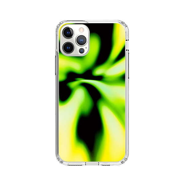 Vibrant Abstract Green and Yellow Swirl iPhone 12 Pro Max Case