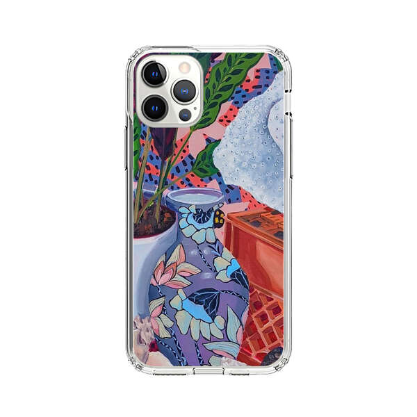 Vibrant Still Life with Plants and Vase iPhone 12 Pro Max Case