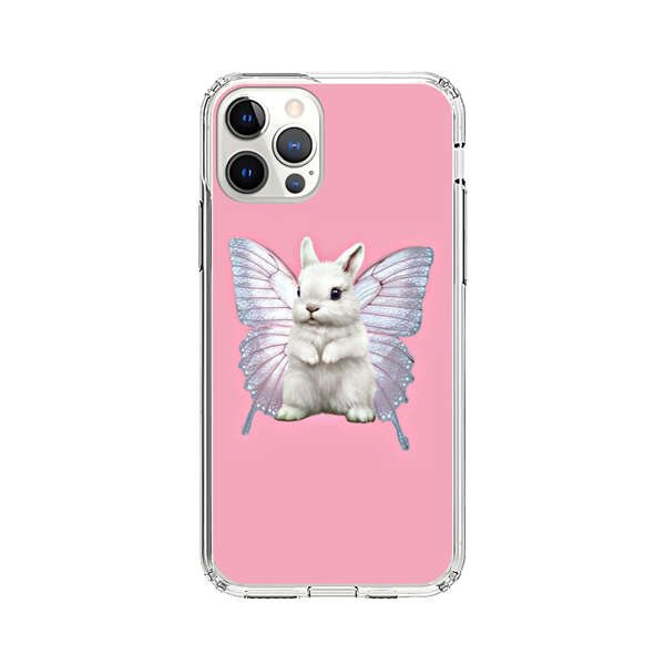 White Bunny with Butterfly Wings iPhone 12 Pro Max Case