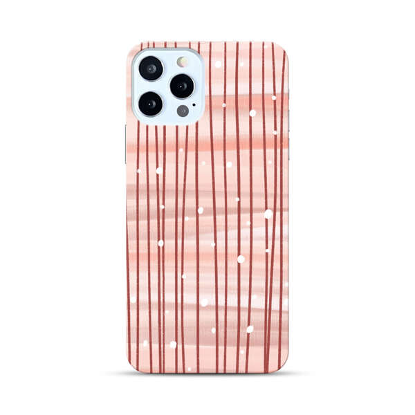 Abstract Vertical Lines Pink Pattern iPhone 12 Pro Max Hard Case