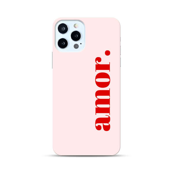 Amor Love Bold Red Text iPhone 12 Pro Max Hard Case