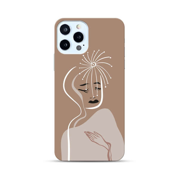 Artistic Abstract Portrait with Serene Face iPhone 12 Pro Max Hard Case