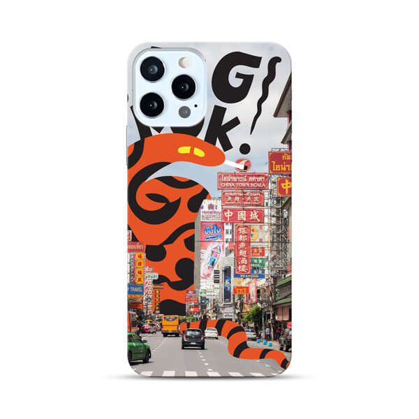 Bangkok Chinatown Snake Street Scene iPhone 12 Pro Max Hard Case