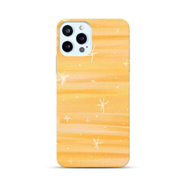 Bright Orange Star Pattern iPhone 12 Pro Max Hard Case