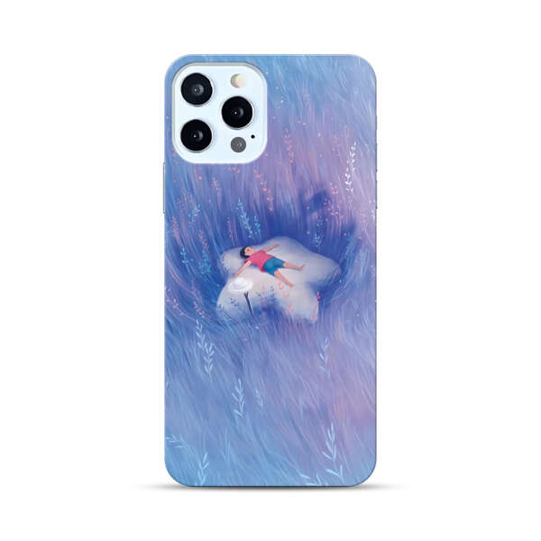 Child Relaxing in Dreamy Field iPhone 12 Pro Max Hard Case
