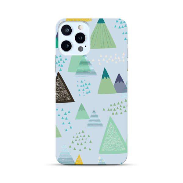 Colorful Abstract Mountain Pattern iPhone 12 Pro Max Hard Case
