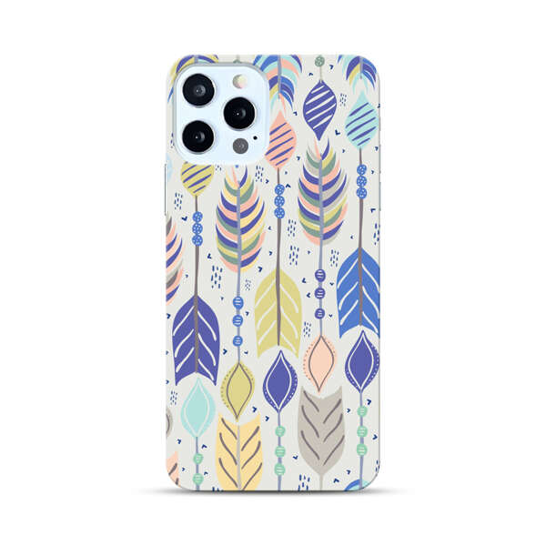 Colorful Feathers Pattern Pastel iPhone 12 Pro Max Hard Case