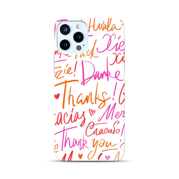Colorful Thank You Multilingual Pattern iPhone 12 Pro Max Hard Case