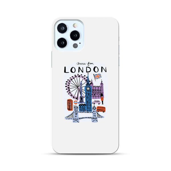 London Iconic Landmarks Illustration iPhone 12 Pro Max Hard Case