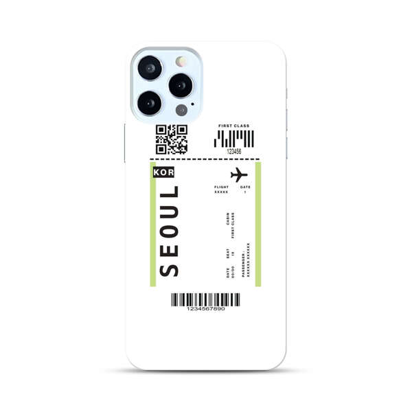 Minimalist Seoul Boarding Pass iPhone 12 Pro Max Hard Case