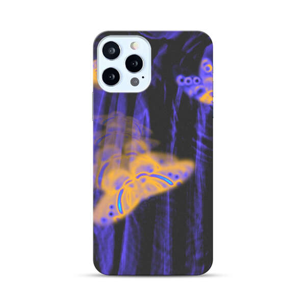 Neon Glowing Butterflies iPhone 12 Pro Max Hard Case