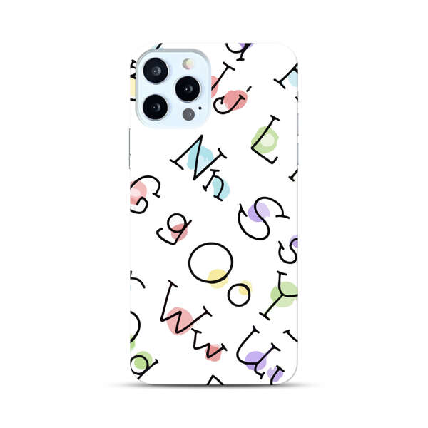Playful Alphabet Pattern with Colorful Letters iPhone 12 Pro Max Hard Case