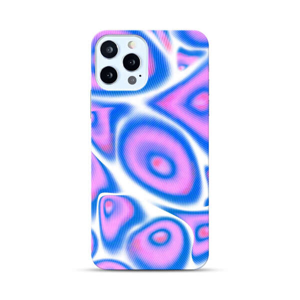 Vibrant Abstract Pink and Blue Swirl Pattern iPhone 12 Pro Max Hard Case