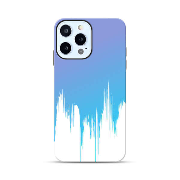 Abstract Blue and Purple Dripping Paint iPhone 12 Pro Max Impact Case