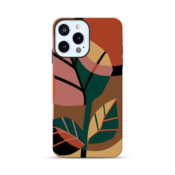 Abstract Geometric Leaves Design iPhone 12 Pro Max Impact Case