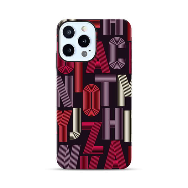 Abstract Letters Pattern iPhone 12 Pro Max Impact Case