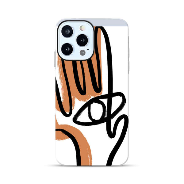Abstract Minimalist Hand with Eye iPhone 12 Pro Max Impact Case
