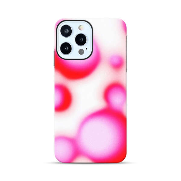 Abstract Pink and Red Blurry Circles iPhone 12 Pro Max Impact Case