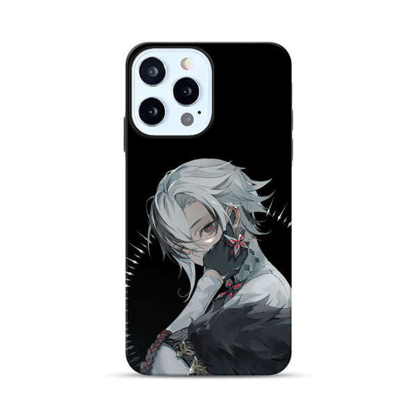Anime Character with Silver Hair and Dark Feathers iPhone 12 Pro Max Impact Case