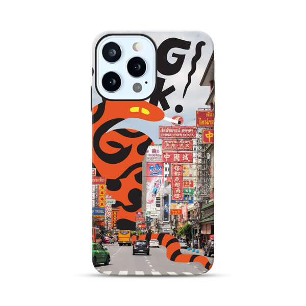 Bangkok Chinatown Snake Street Scene iPhone 12 Pro Max Impact Case
