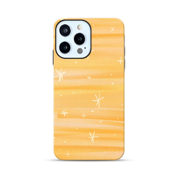 Bright Orange Star Pattern iPhone 12 Pro Max Impact Case
